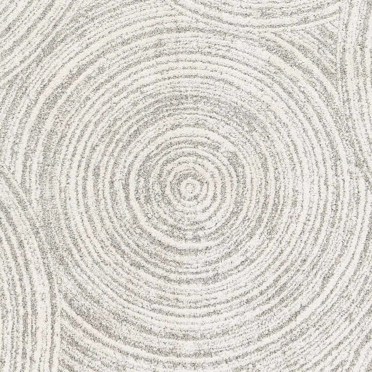Pirton Luxe Rug by Boutique Rugs, gray circular concentric pattern rug on Tampa Home & Garden Store