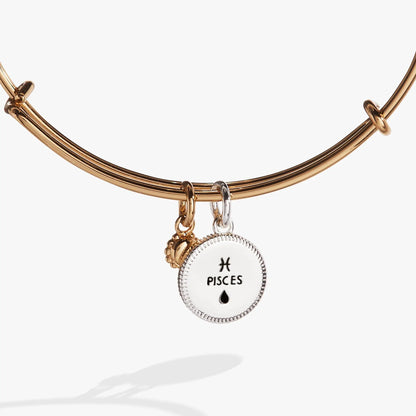 Pisces zodiac charm bangle by Alex and Ani in rose-gold on Tampa Home & Garden Store