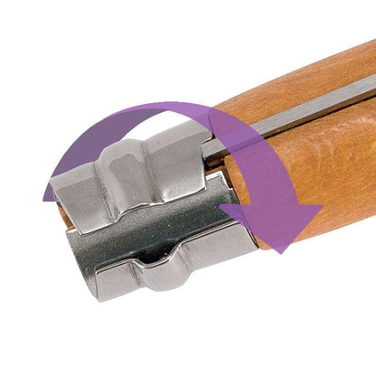 Opinel folding knife No. 6 wood handle carbon steel blade gardening tool on Tampa Home & Garden Store