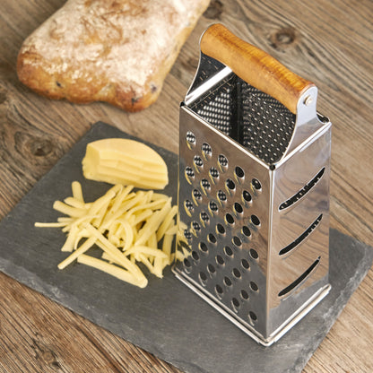 Acacia Wood Cheese Grater and Stainless Base
