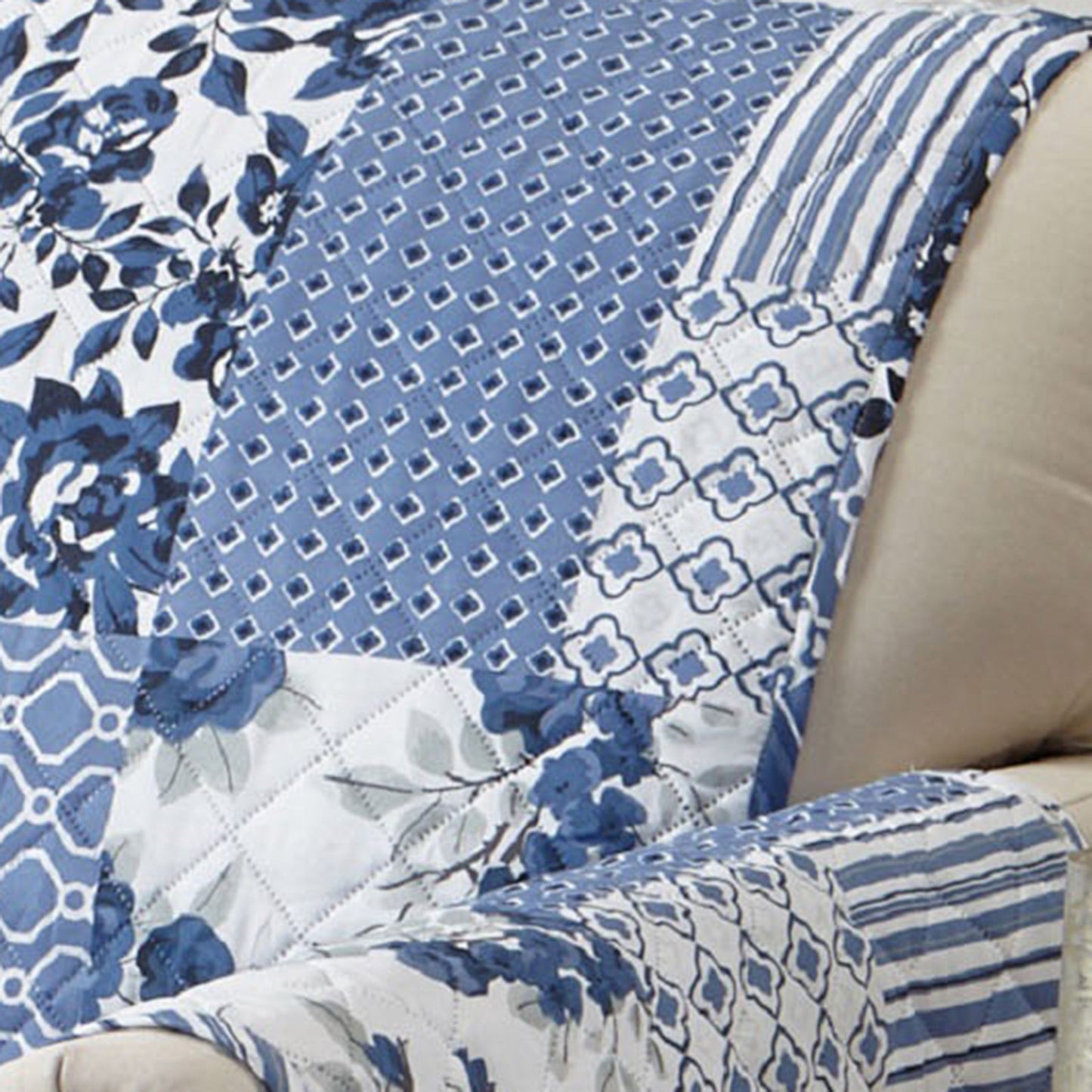 Reversible Floral Patchwork Furniture Cover