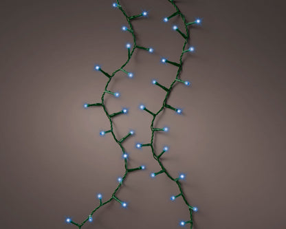 LED Rice Twinkle Stringlight - 1000 Lights - Blue - Green Wire