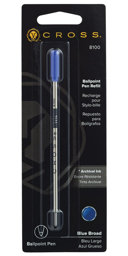 Ballpoint pen refill A.T. Cross 8100, blue broad, single pack on Tampa Home & Garden Store