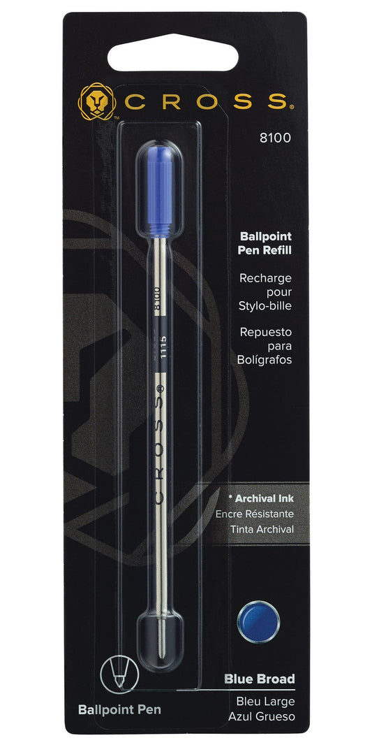 Ballpoint pen refill A.T. Cross 8100, blue broad, single pack on Tampa Home & Garden Store