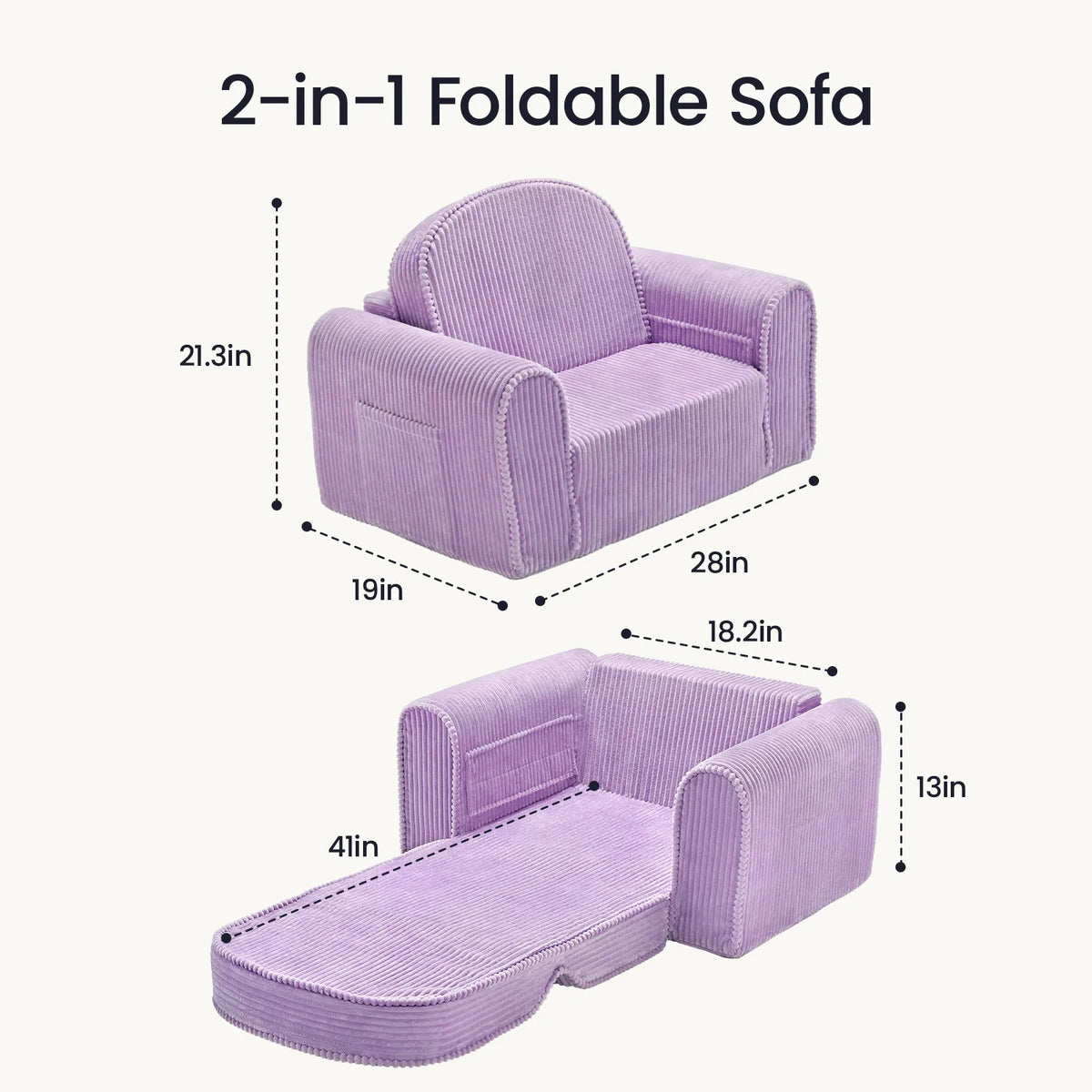 Tiny Land GentleSnug Corduroy Kid Chair purple corduroy play sofa by Tiny Land INC on Tampa Home & Garden Store
