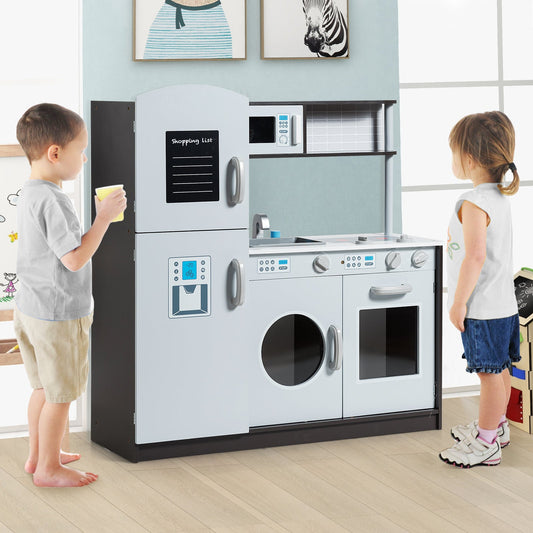 Kids Pretend Play Kitchen Cooking Set with Simulated Sound - Tampa Home & Garden Store