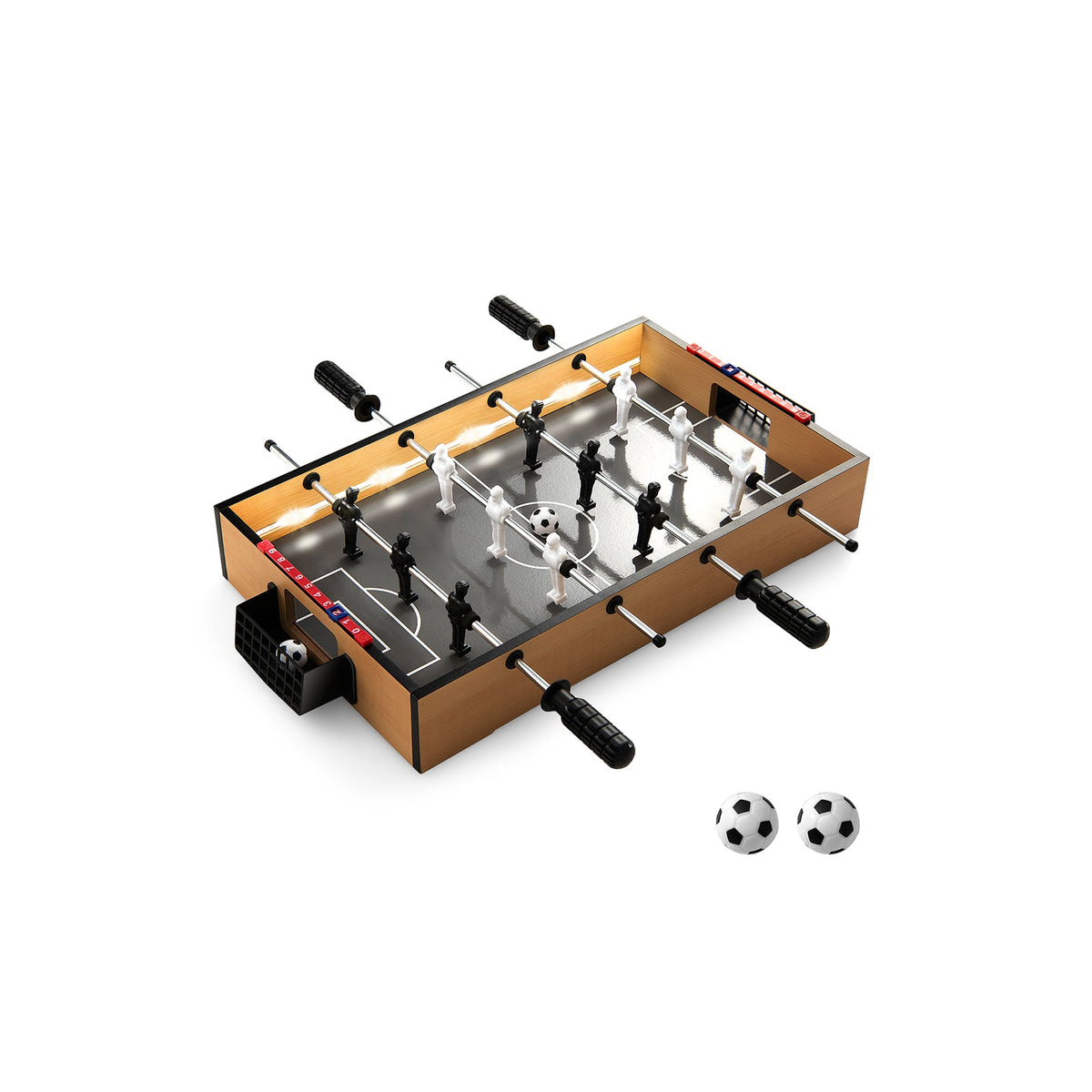 Foosball table DirectDeals with LED lights, cabinet, black/white players, non-slip handles on Tampa Home & Garden Store