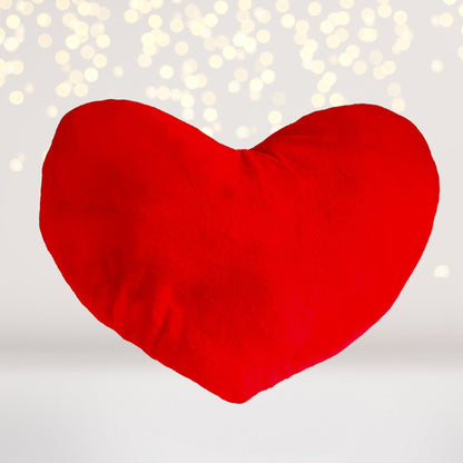 Red plush heart throw pillow, cuddly accent pillow for sleepovers, Chicky Chicky Bling Bling on Tampa Home & Garden Store