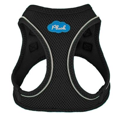 Arnés de malla acolchado con paso - Negro