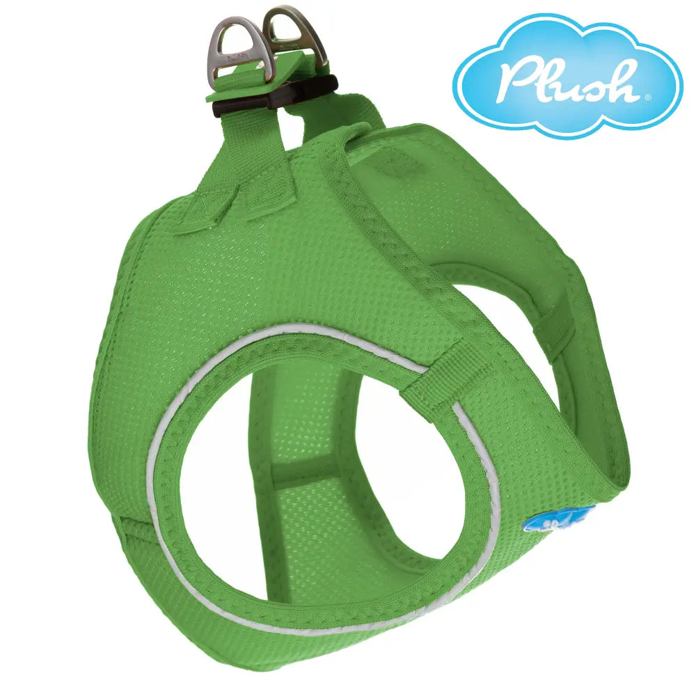 Arnés de malla acolchado con paso - Verde césped