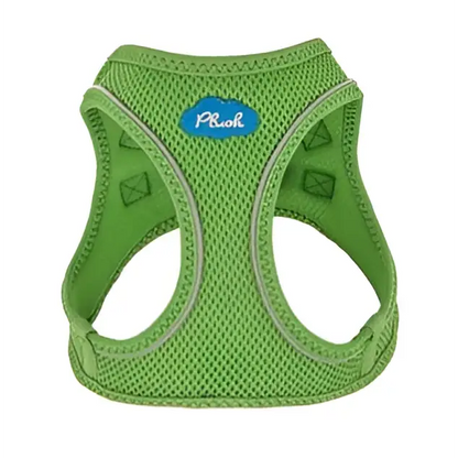 Arnés de malla acolchado con paso - Verde césped