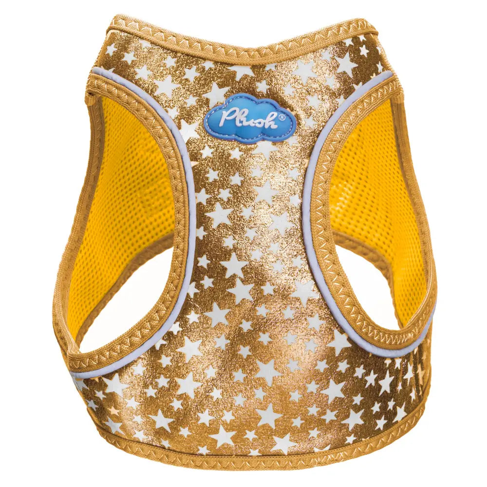 Arnés Brillante para Perro Pequeño Step-in - Dorado