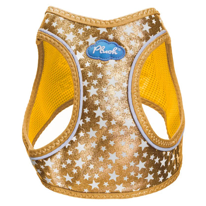 Arnés Brillante para Perro Pequeño Step-in - Dorado