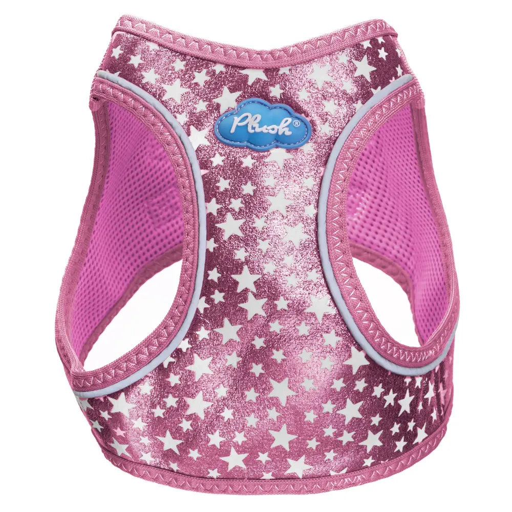 Arnés Brillante Acolchado Rosado