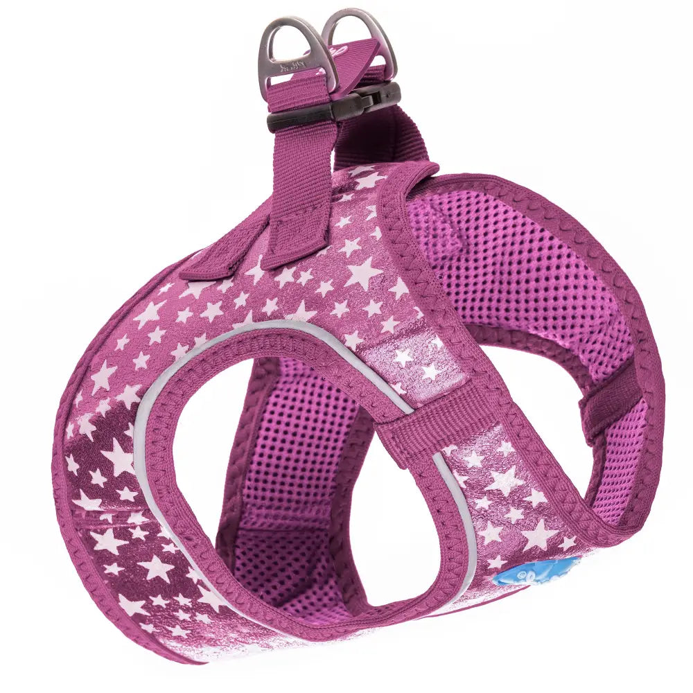 Arnés Brillante Acolchado Rosado
