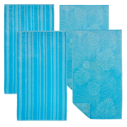 Velour Cotton Beach Towels and Maui Two Pack