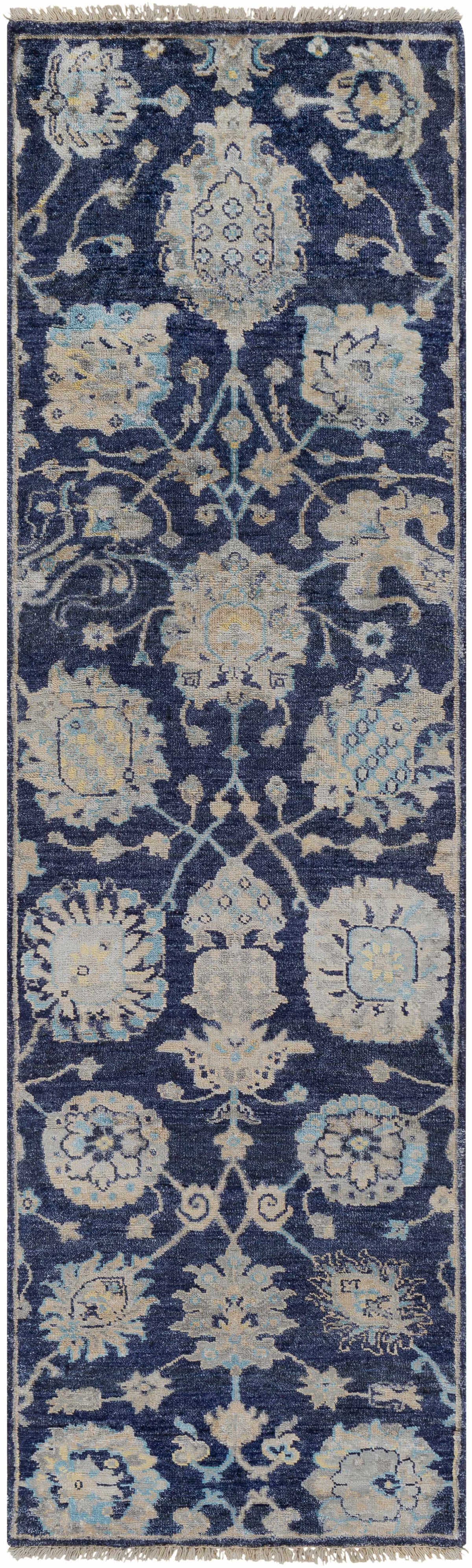 Pinetop Premium Rug blue floral patterned area rug by Boutique Rugs clearance on Tampa Home & Garden Store