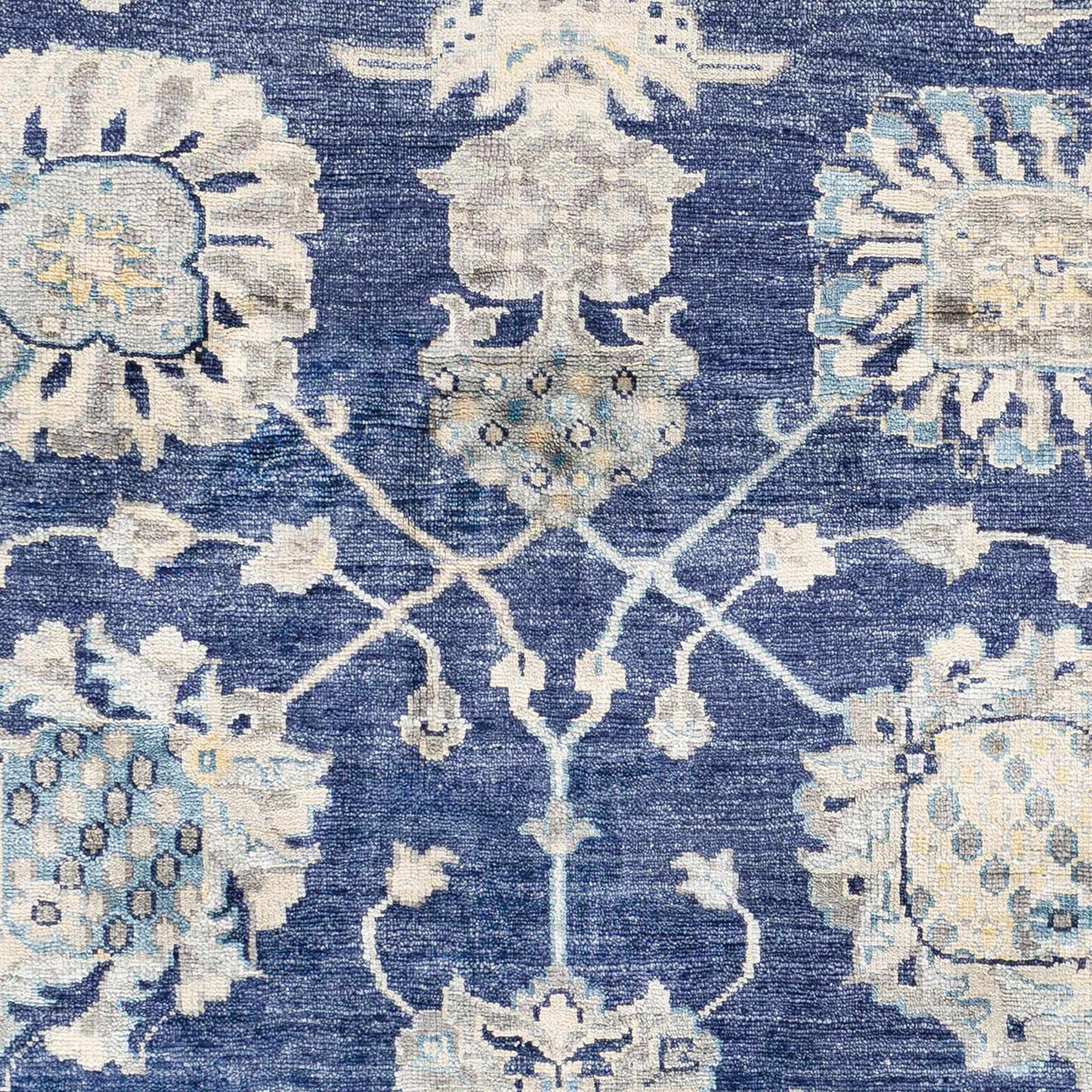 Pinetop Premium Rug - Clearance, blue ivory floral medallion design, Boutique Rugs on Tampa Home & Garden Store
