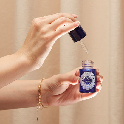 Polaar Night Revitalizing Elixir Glow Serum 15 ml blue glass bottle with dropper on Tampa Home & Garden Store
