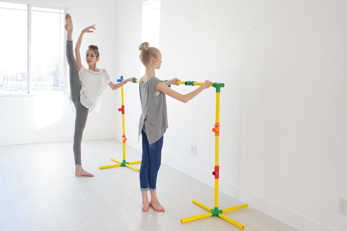 TubeLox Deluxe Set STEM toy frame built from colorful yellow, green and red rods on Tampa Home & Garden Store