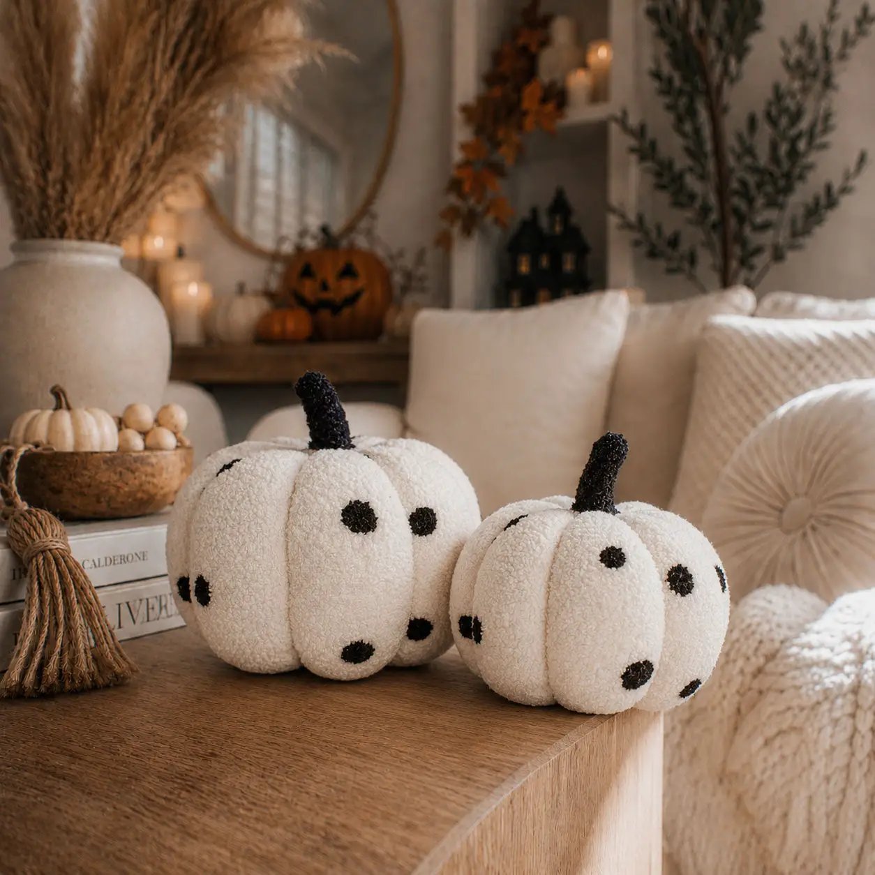 Blair Pumpkin II Plush Pillow for Cozy Decor