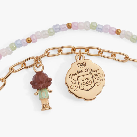 Polly Pocket 2-Row Charm Bracelet by ALEX AND ANI with pastel seed beads and rose-gold chain on Tampa Home & Garden Store