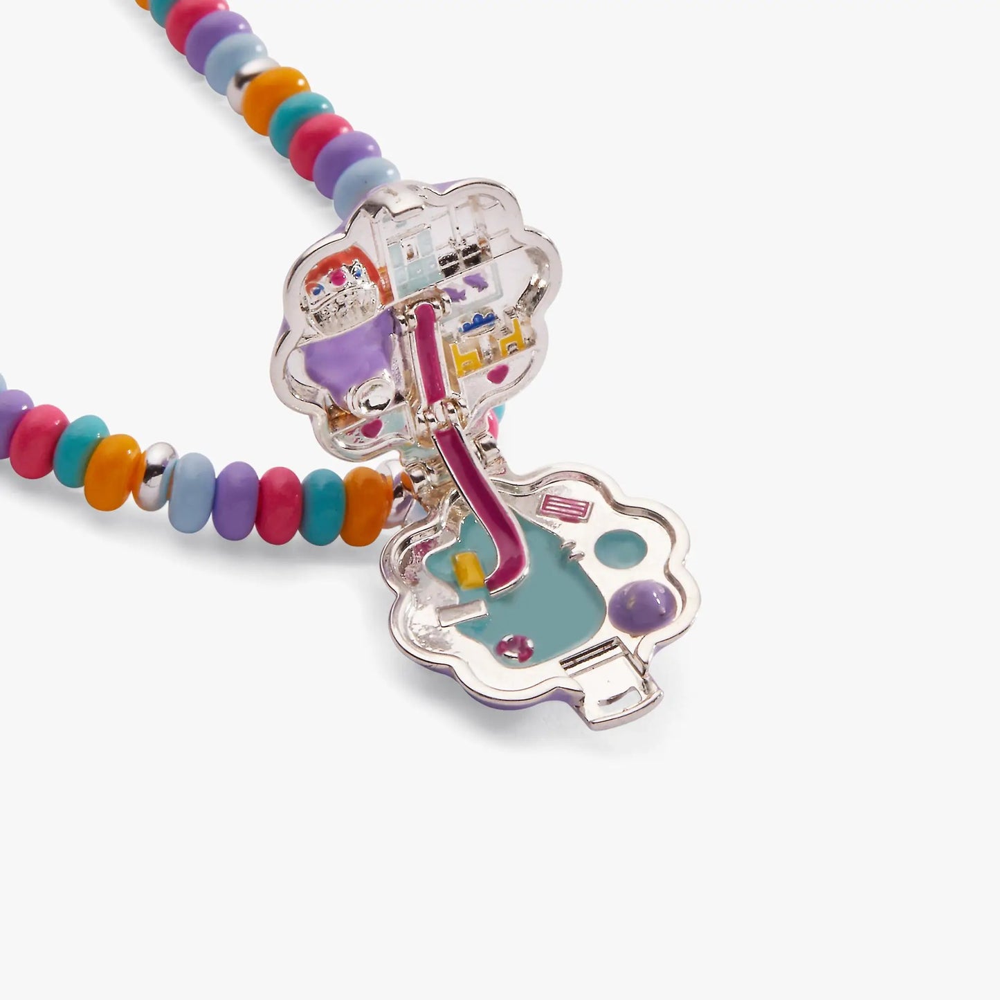 Polly Pocket Pool Party Beaded Locket Necklace