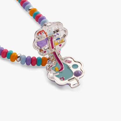 Polly Pocket Pool Party Beaded Locket Necklace