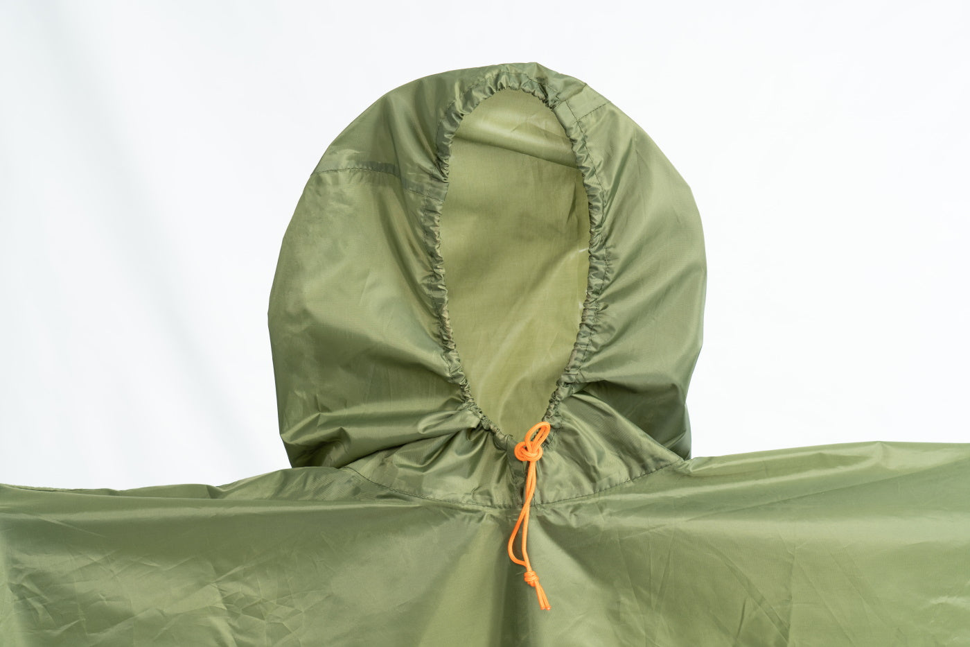 Poncho Rain Fly Tarp River Country Gear olive green hooded poncho liner with orange drawcord on Tampa Home & Garden Store