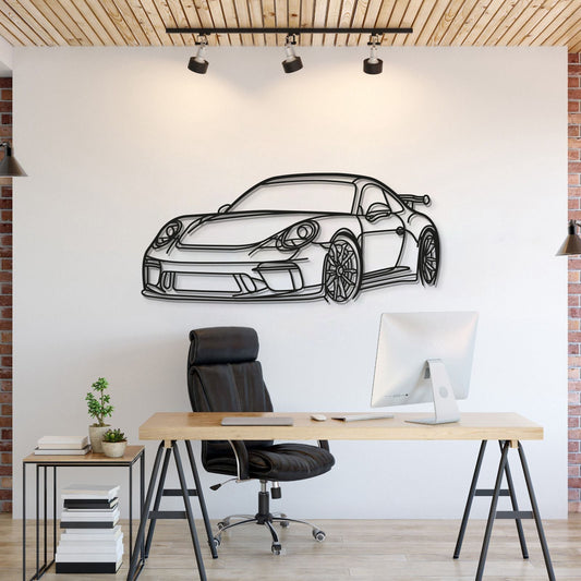 Arte Metálico de Pared Coche Porsche 911 GT3 Modelo 991 Perspectiva - MT0852