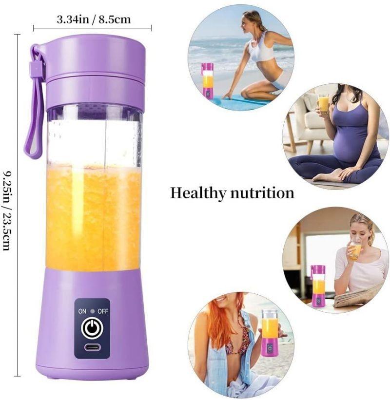 Stevvex portable blender in purple with USB and on/off switch for travel smoothies on Tampa Home & Garden Store
