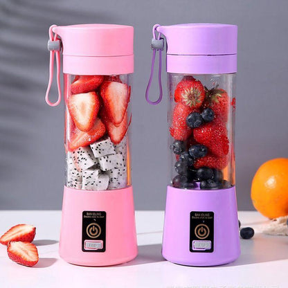 Stevvex portable blender bottle duo in pink and purple with mixed berries on Tampa Home & Garden Store