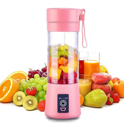 Stevvex pink portable blender mini mixer electric juicer bottle for smoothies USB travel on Tampa Home & Garden Store