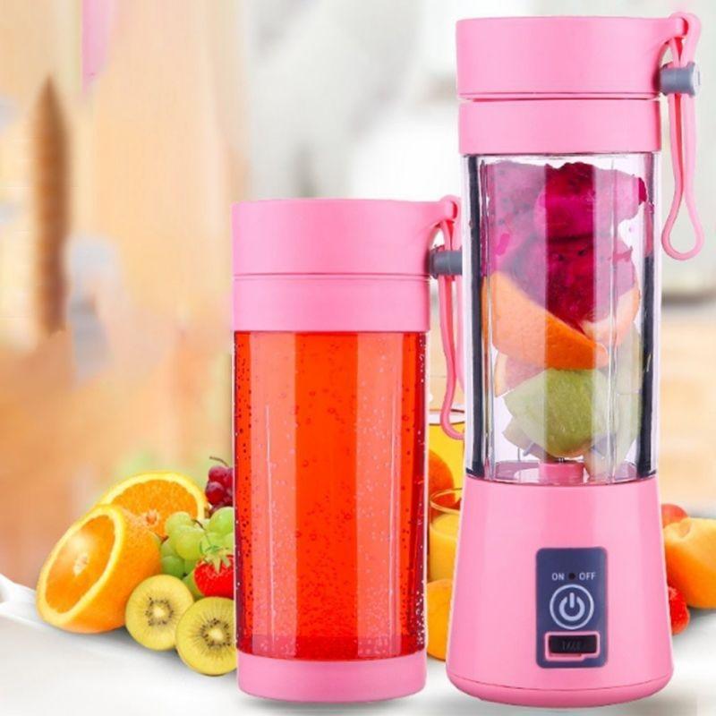 Pink portable blender with two bottles USB travel blender on Tampa Home & Garden Store
