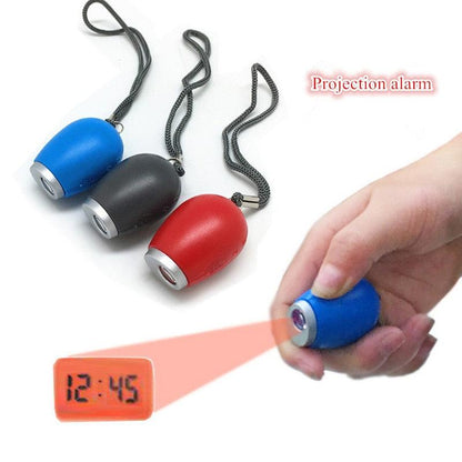 Portable projection alarm clock key chains blue black red with LED projection (3 pcs) Stevvex on Tampa Home & Garden Store
