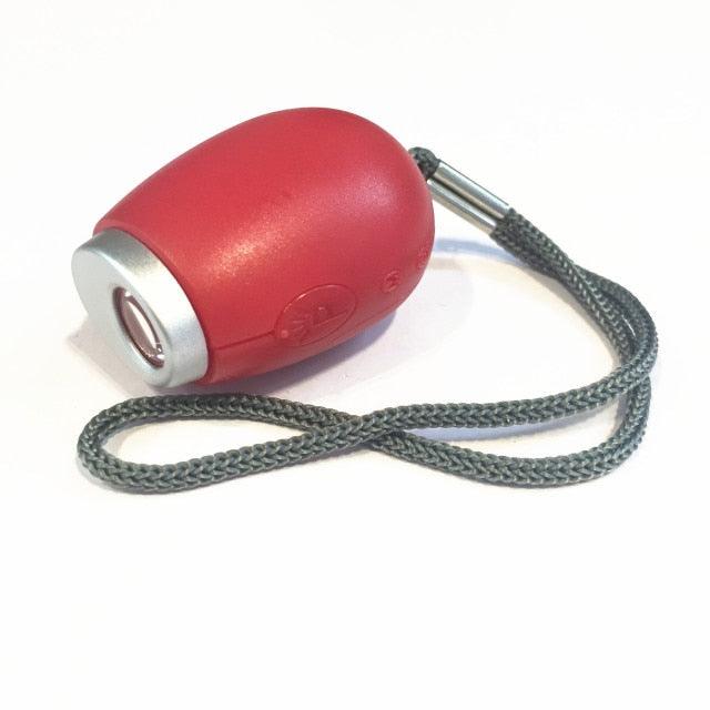 Stevvex red mini projector LED clock key chain with gray braided cord on Tampa Home & Garden Store