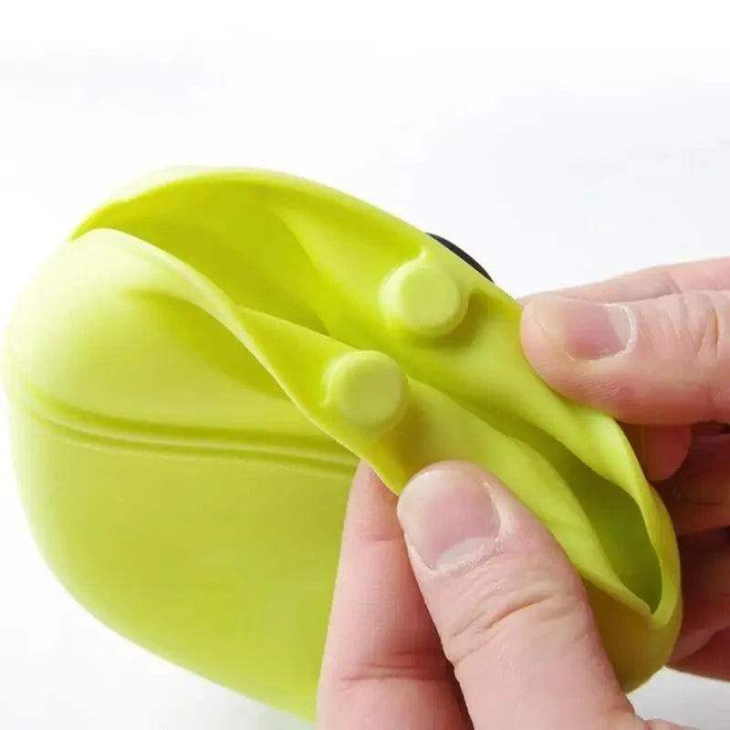Portable dog training treat pouch in lime green with a sturdy clip for waist bag use on Tampa Home & Garden Store