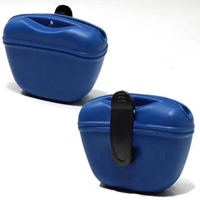 Stevvex pair of blue portable dog training treat pouches with sturdy clips outdoor waist bags for pets on Tampa Home & Garden Store