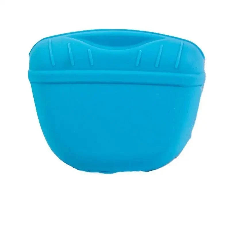 Blue silicone dog training treat pouch portable waist bag for pets on Tampa Home & Garden Store