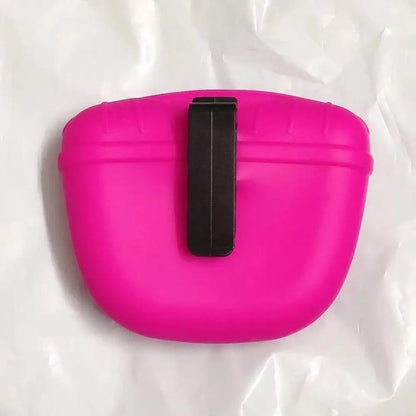 Portable dog training treat pouch pink with sturdy black clip by Stevvex for outdoor use on Tampa Home & Garden Store