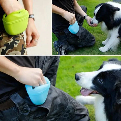 Stevvex portable dog training treat pouches with clips two blue and green on Tampa Home & Garden Store