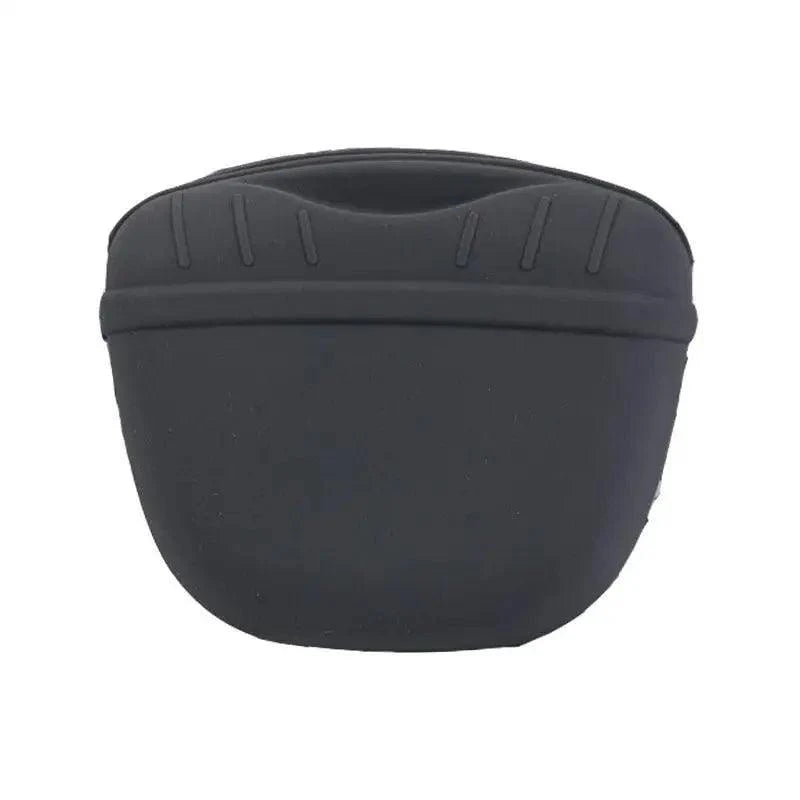 Dog training treat pouch with clip, black portable waist bag for outdoor pet treats on Tampa Home & Garden Store