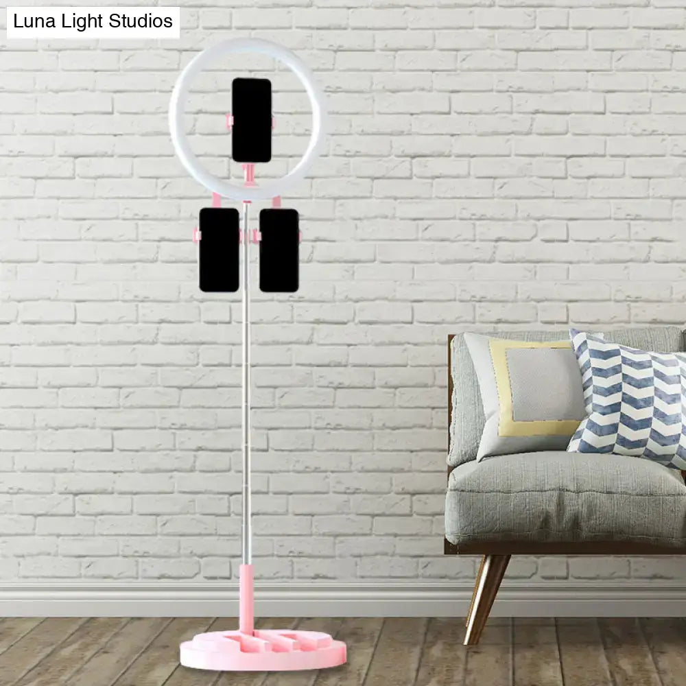 Pink metal ring light with tripod and phone mounts, Decorbites home & garden on Tampa Home & Garden Store