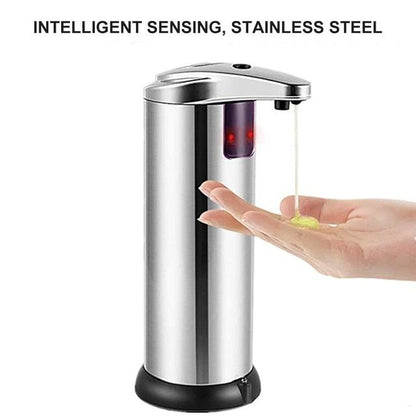 Stainless steel automatic soap dispenser with sensor by Stevvex, 250ml, touchless on Tampa Home & Garden Store