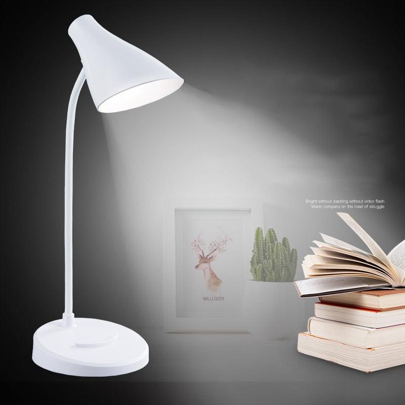 Portable USB rechargeable LED folding desk lamp white Stevvex on Tampa Home & Garden Store