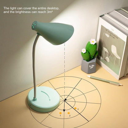 Stevvex portable USB rechargeable LED folding desk lamp in teal with touch dimming on Tampa Home & Garden Store