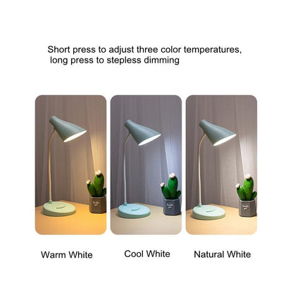 Stevvex portable USB LED folding desk lamp eye protection, mint green on Tampa Home & Garden Store