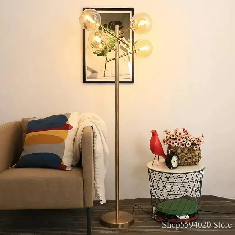 Decorbites Glass Bubble Floor Lamp Living Room