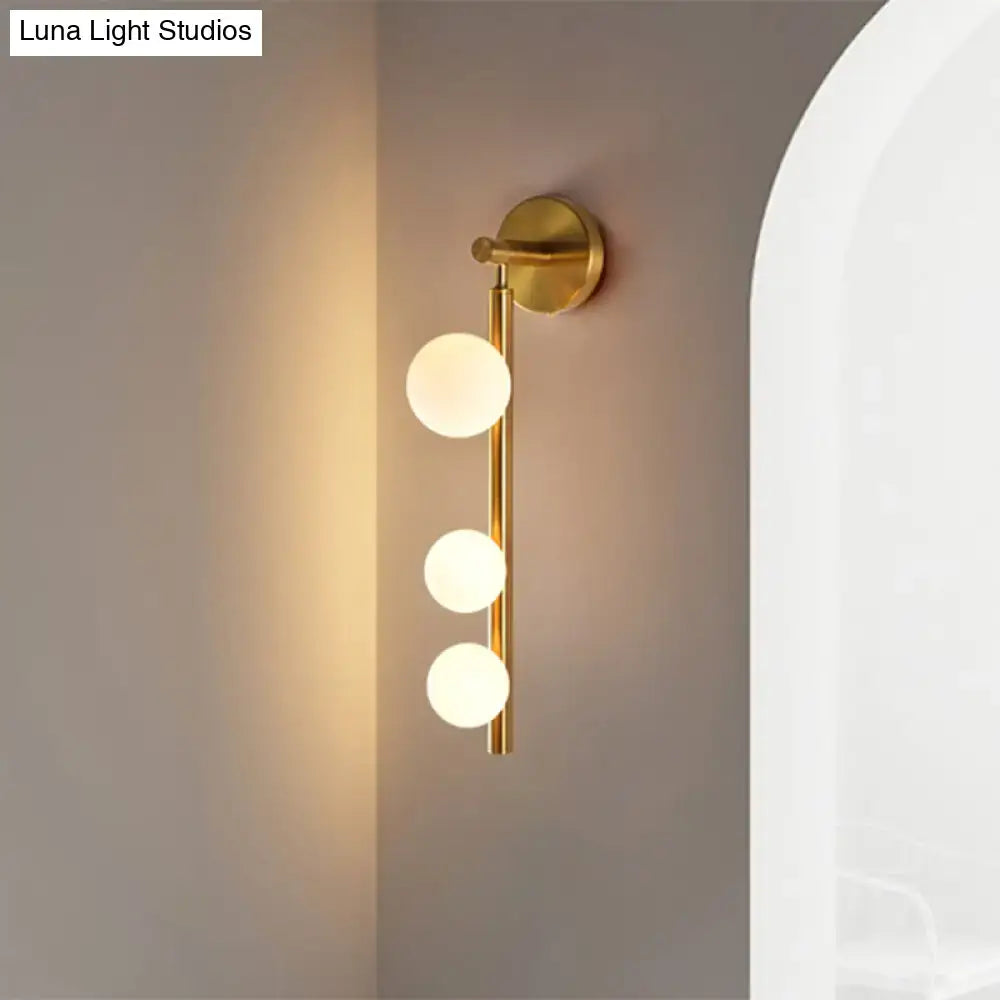 Gold Glass Industrial G9 Wall Sconce with three globe bulbs by Decorbites on Tampa Home & Garden Store