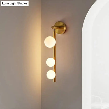 Gold Glass Industrial G9 Wall Sconce with three globe bulbs by Decorbites on Tampa Home & Garden Store